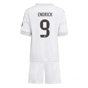 Real Madrid Endrick #9 Hjemme skjorte til barn 2025-26 Kortermet (+ korte bukser)